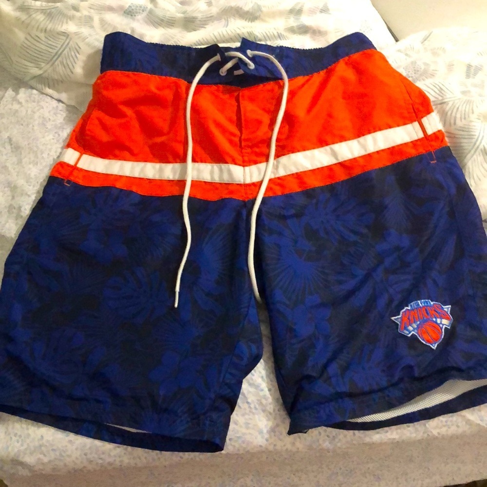 NY Knicks NBA men’s swim shorts with logo